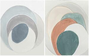 Painting DKD Home Decor Modern Circles 80 x 3,7 x 100 cm (2 Units)