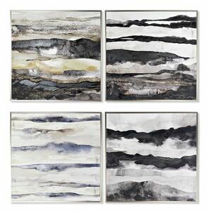 Painting DKD Home Decor 79 x 2,5 x 79 cm Abstract Modern (4 Pieces)