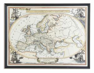 Painting DKD Home Decor Black Beige Crystal polystyrene World Map Neoclassical 83,5 x 3 x 63,5 cm