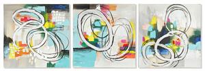 Painting DKD Home Decor 60 x 2,8 x 60 cm Abstract Modern (3 Pieces)