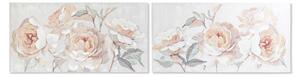 Painting DKD Home Decor 120 x 3 x 60 cm Flowers Shabby Chic (2 Units)