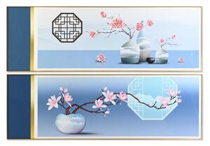 Painting DKD Home Decor 180 x 3 x 60 cm Oriental (2 Units)