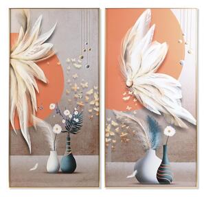 Painting DKD Home Decor 80 x 3 x 160 cm Vase (2 Units)