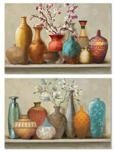 Painting DKD Home Decor Vase Colonial 120 x 3 x 80 cm (2 Units)