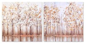 Canvas DKD Home Decor Trees Traditional 90 x 2 x 90 cm (2 Units)