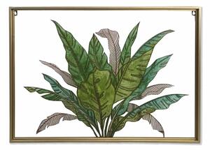 Canvas DKD Home Decor Tropical Leaf of a plant (80 x 3 x 60 cm)