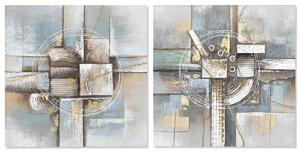 Painting DKD Home Decor Abstract 80 x 3 x 80 cm Modern (2 Units)