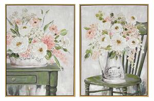 Painting DKD Home Decor Shabby Chic Vase 60 x 3,5 x 80 cm (2 Units)