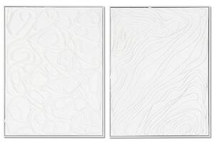 Painting DKD Home Decor 60 x 3,2 x 80 cm Abstract With relief Urban (2 Units)