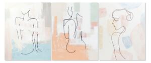 Painting DKD Home Decor 80 x 3,7 x 100 cm Abstract Modern (3 Pieces)