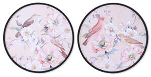 Painting DKD Home Decor Romantic Birds 70 x 3 x 70 cm (2 Units)