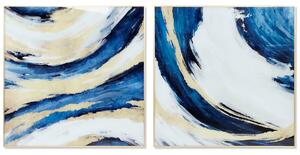 Painting DKD Home Decor 100 x 2,5 x 100 cm Abstract Modern (2 Units)