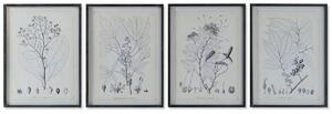 Painting DKD Home Decor Modern Botanical plants 45 x 2,5 x 60 cm (4 Units)