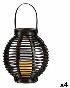 LED Lantern Brown Plastic 21 x 23,7 x 21 cm (4 Units)