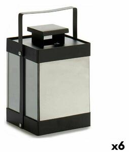 LED Lantern Black Mirror 12,5 x 18,5 x 12,5 cm (6 Units)