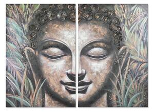 Set of 2 pictures Home ESPRIT Buddha Oriental 160 x 3 x 120 cm