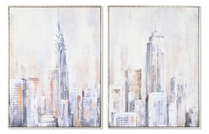 Painting Home ESPRIT New York Loft 60 x 2,4 x 80 cm (2 Units)