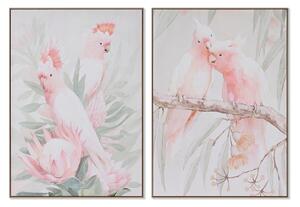 Painting Home ESPRIT Parrot Tropical 100 x 4 x 140 cm (2 Units)