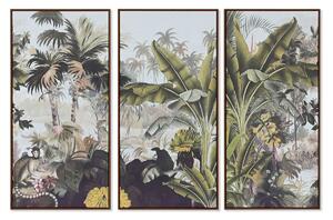 Set of 3 pictures Home ESPRIT Tropical 180 x 4 x 120 cm (3 Pieces)