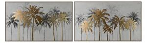 Painting Home ESPRIT Palms Tropical 150 x 4 x 90 cm (2 Units)