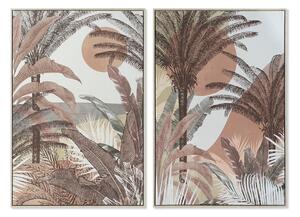 Painting DKD Home Decor 84 x 4,5 x 123 cm Palms Colonial (2 Units)