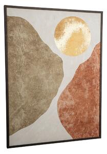 Canvas Romimex polystyrene MDF Wood Abstract 60 x 80 x 3 cm