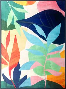 Painting Romimex Velvet MDF Wood Plant 83 x 123 x 4 cm