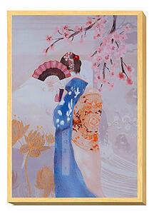 Painting Romimex Multicolour Canvas Geisha 50 x 70 x 4 cm