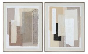 Painting Home ESPRIT Brown Beige Abstract Urban 82 x 3,8 x 102 cm (2 Units)