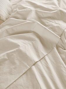 Mindful Cream Washed Cotton Percale Flat Sheet | Single | Piglet in Bed