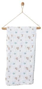Little Dreams Girl Muslin Blanket - White