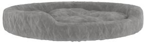 Dog Bed Grey 90x70x23 cm Plush