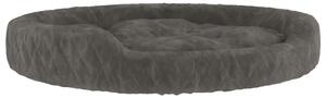 Dog Bed Dark Grey 90x70x23 cm Plush