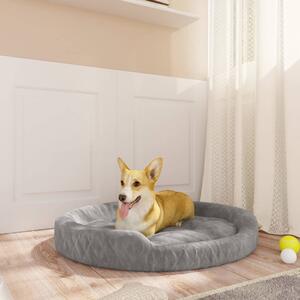 Dog Bed Grey 90x70x23 cm Plush