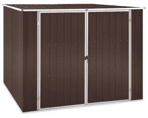 Garden Shed Brown 195x198x159 cm Galvanised Steel