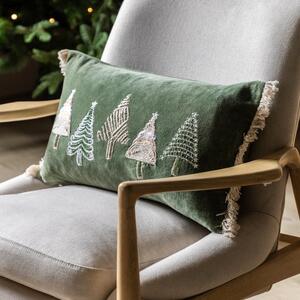 Charming Noel Tree Scene Rectangle Cushion