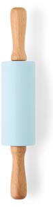 Mini rolling pin - Beech wood/silicone. - Milky Blue - Søstrene Grene