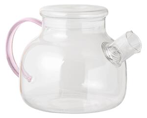 Teapot - Glass. 1L. - Rose - Søstrene Grene