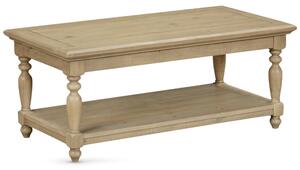 Chilton Wooden Coffee Table With Undershelf - Rustic Oak