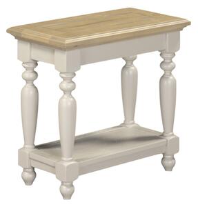 Chilton Wooden Rectangular Side Table - Grey And Natural