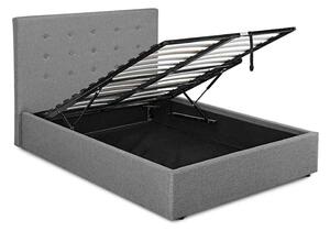 Lacer Plus Fabric Ottoman Storage King Size Bed - Grey