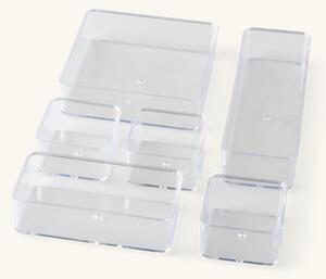 Makeup storage set - 6 organisers. - Clear - Søstrene Grene