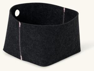 Felt storage box - 24 x 24 x 17.3 cm. - Anthracite - Søstrene Grene