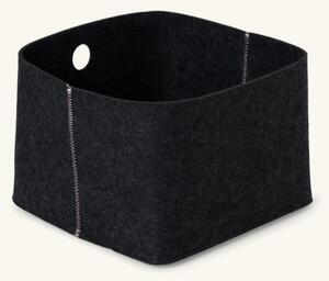 Felt storage box - 32 x 32 x 23 cm. - Anthracite - Søstrene Grene