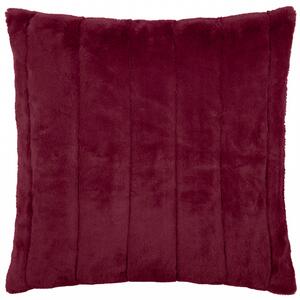 Paoletti Empress Faux Fur 55cm x 55cm Filled Cushion Ruby