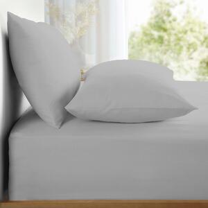 Appletree Pure Cotton Bed Linen Fitted Sheet Silver