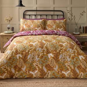 Dreams & Drapes Enchanted Brushed Cotton Duvet Cover Bedding Set Gold