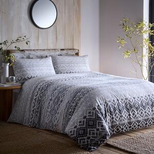 Appletree Bergen Brushed Duvet Cover Bedding Set Grey