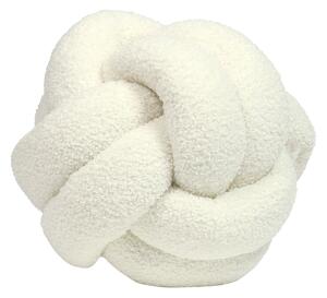 Furn. Boucle Knot Fleece 30cm x 30cm Filled Cushion Ecru