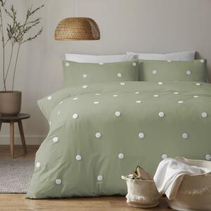 Appletree Dot Garden Duvet Cover Bedding Set Sage